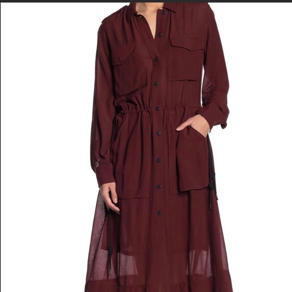 NWT Rag & Bone Oasis long sleeve tie waist dress